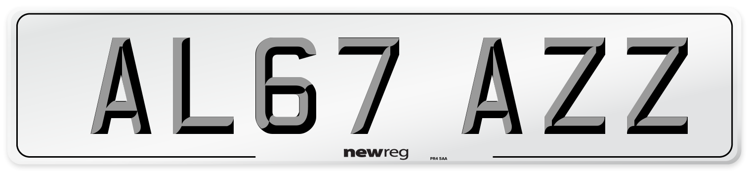 AL67 AZZ Number Plate from New Reg